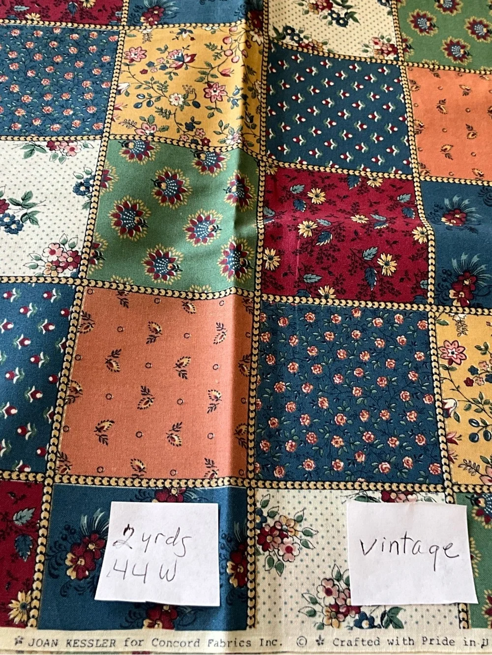 Quilting Sewing Craft Material Lot Vintage Concord Fabric Patchwork Country Core
